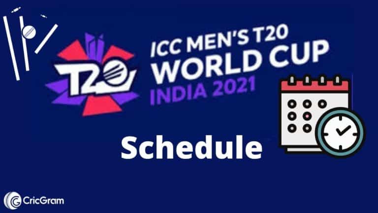 ICC T20 World Cup 2021 Schedule