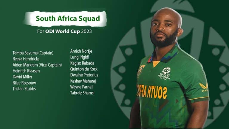 South Africa Squad For ODI World Cup 2023