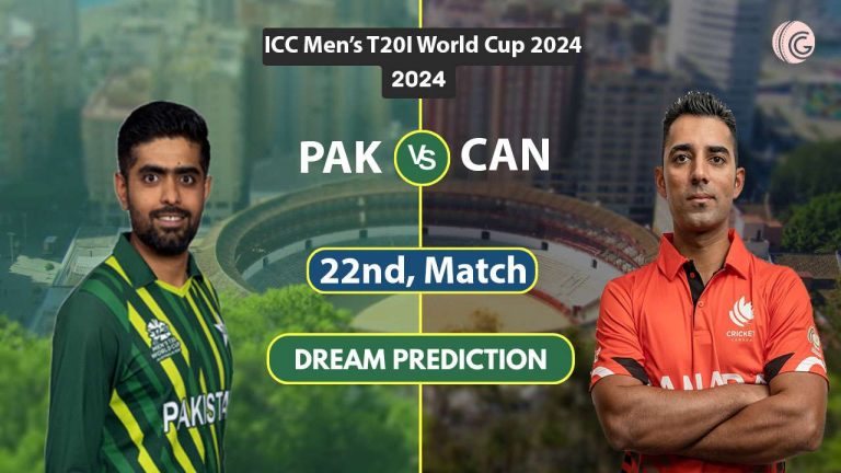 PAK vs CAN Dream 11 Team, 22nd T20I World Cup 2024